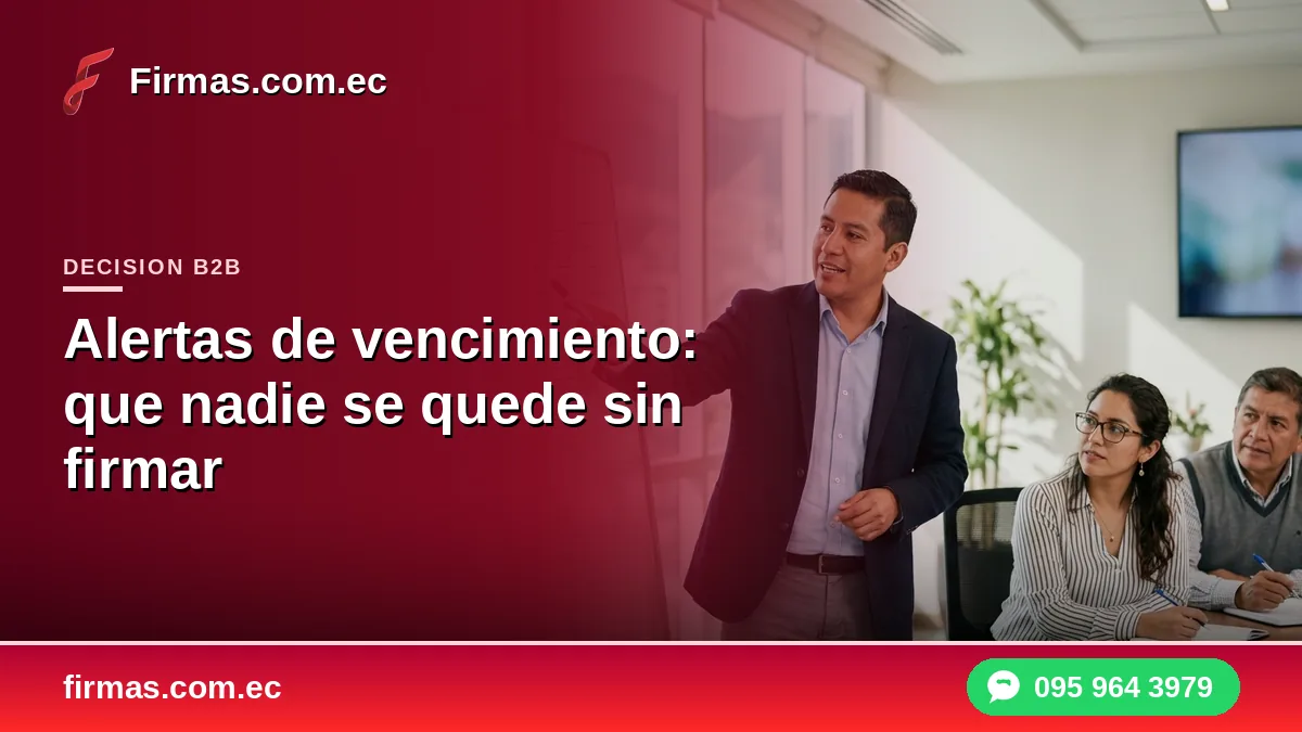 Alertas de vencimiento: que nadie se quede sin firmar