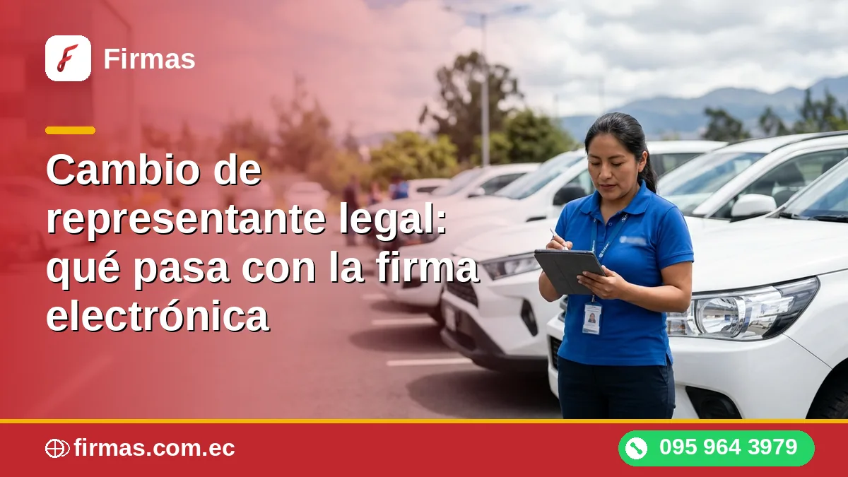 Cambio de representante legal: qué pasa con la firma electrónica