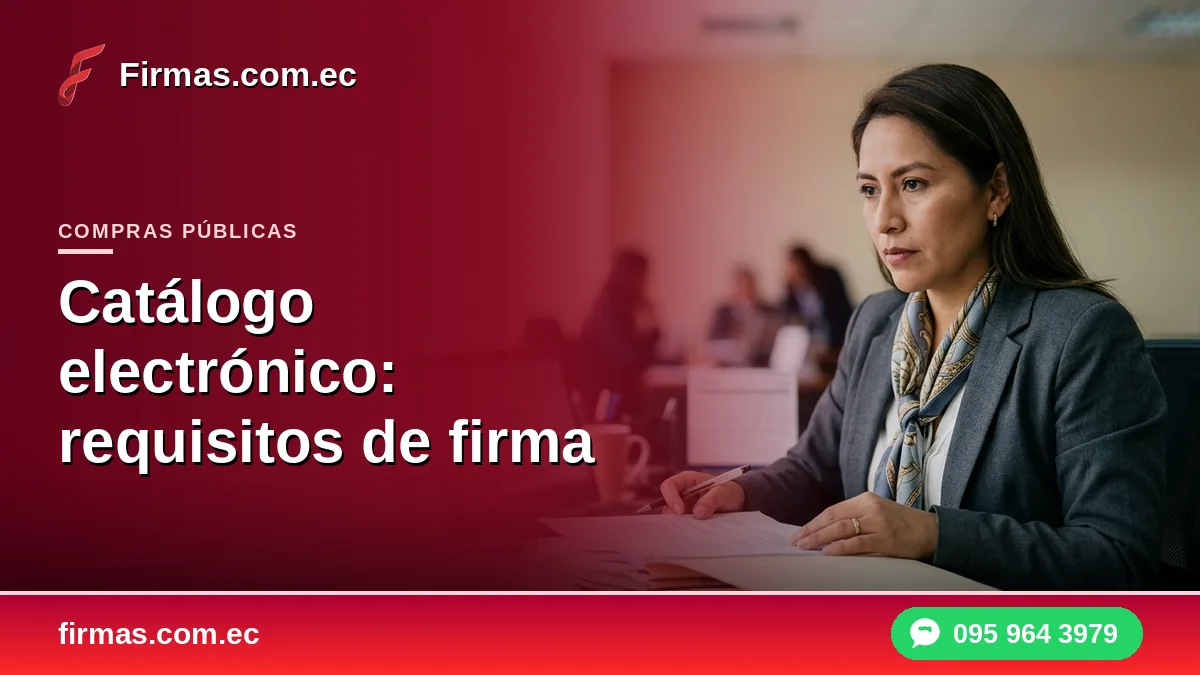 Catálogo electrónico: requisitos de firma