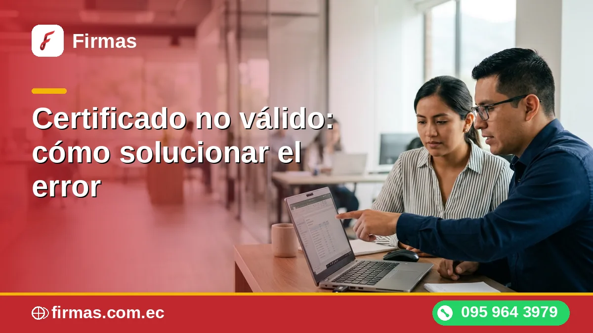 Certificado no válido: cómo solucionar el error