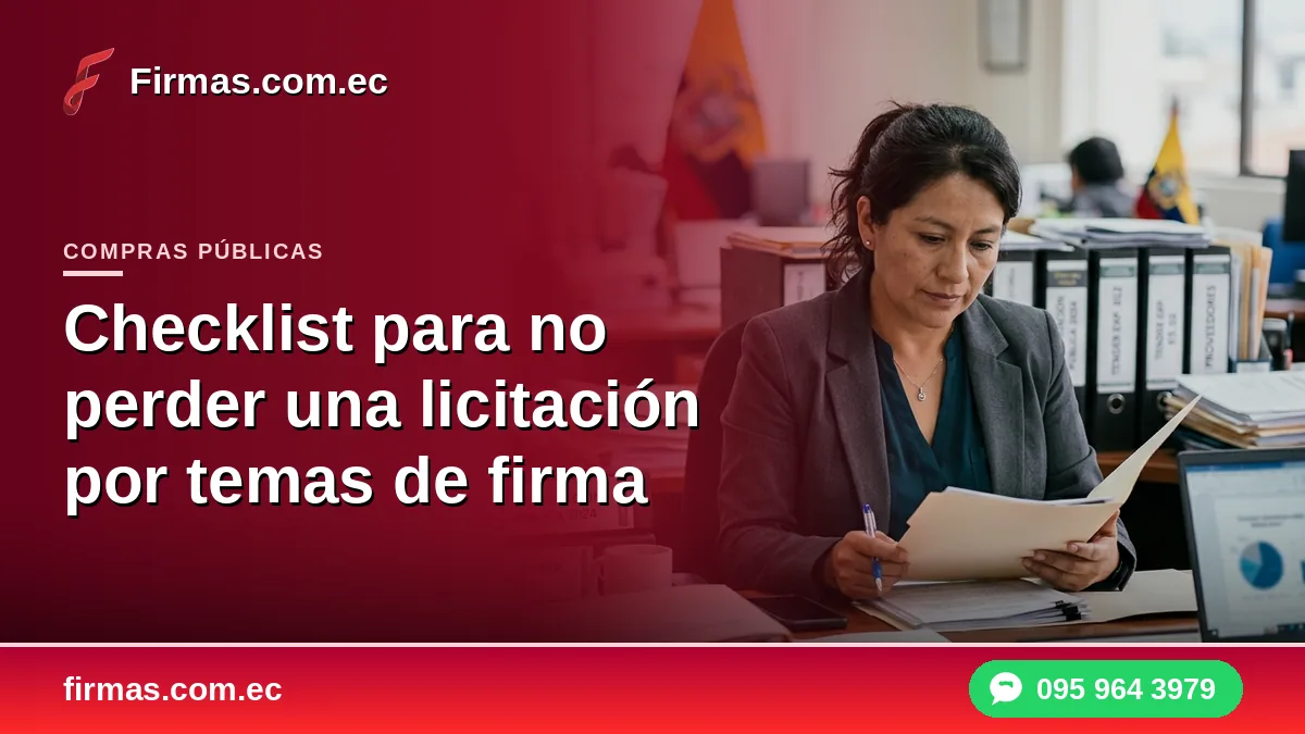 Checklist para no perder una licitación por temas de firma