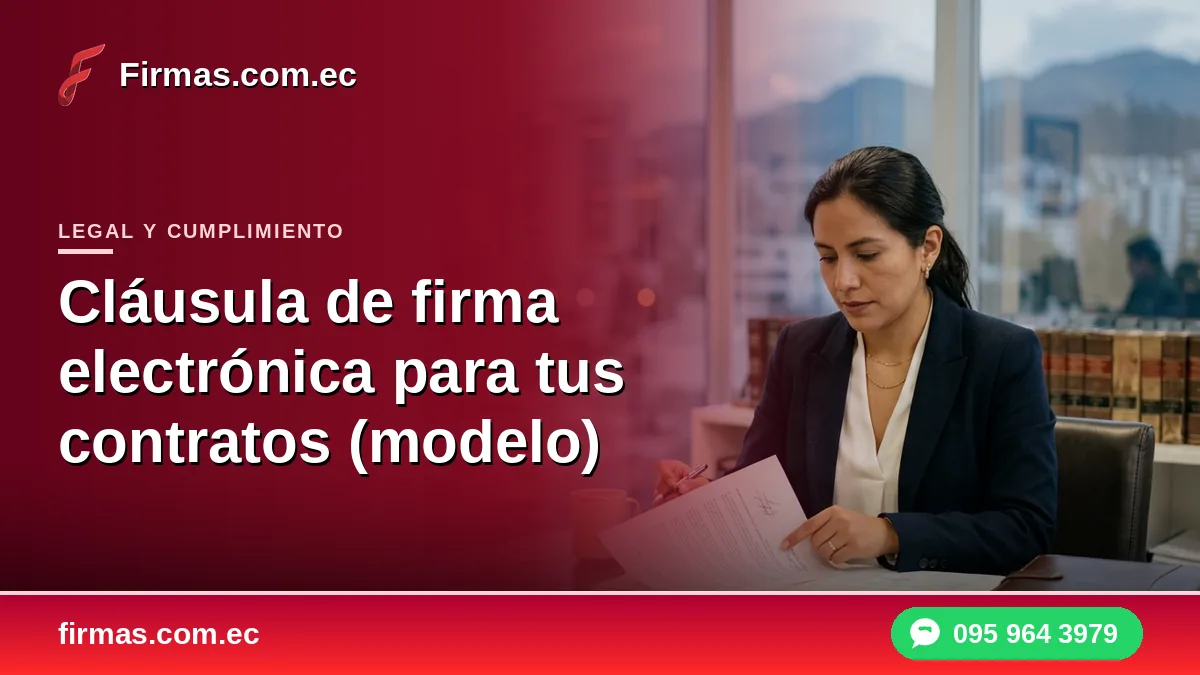 Cláusula de firma electrónica para tus contratos (modelo)