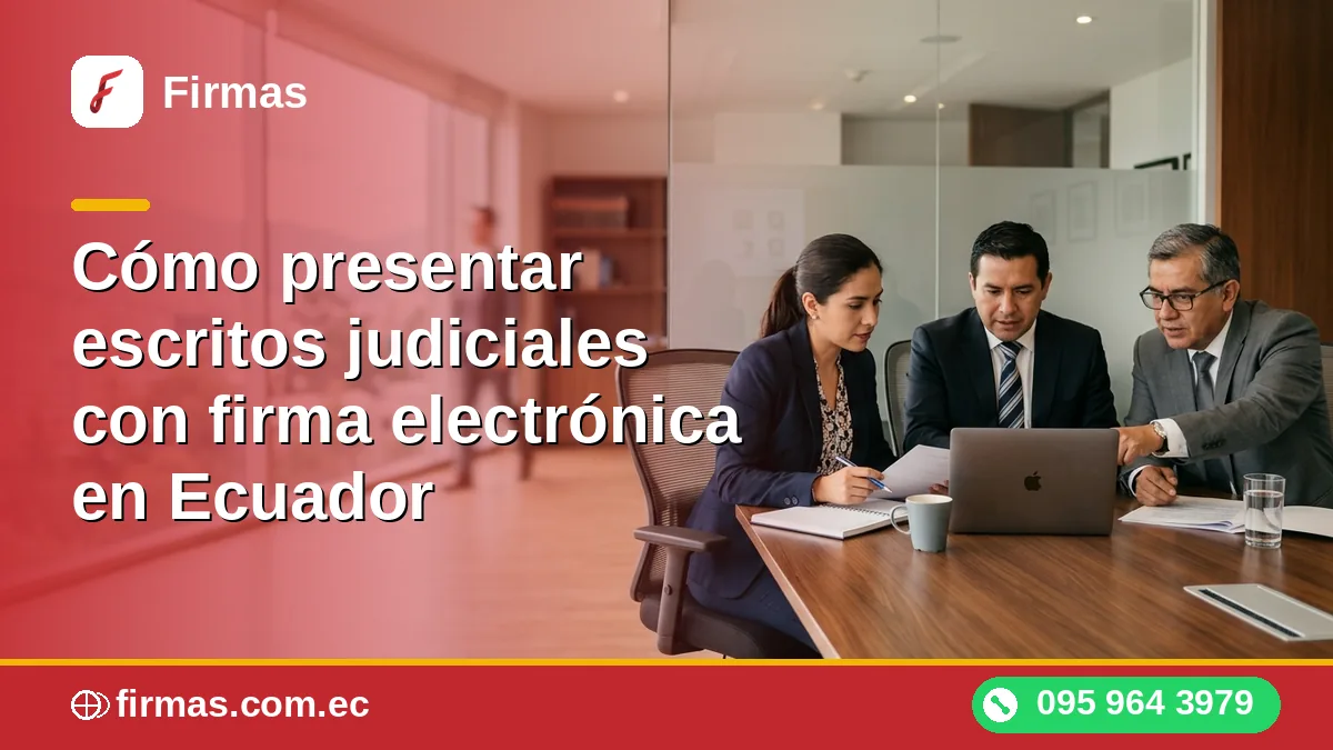 Cómo presentar escritos judiciales con firma electrónica en Ecuador