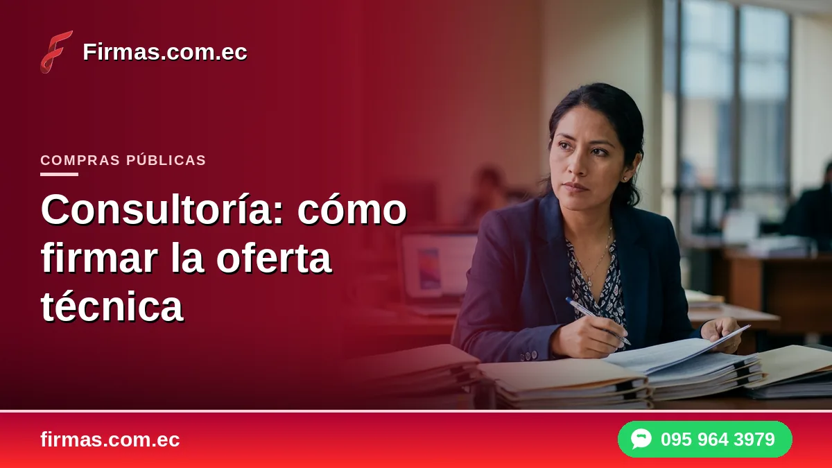 Consultoría: cómo firmar la oferta técnica