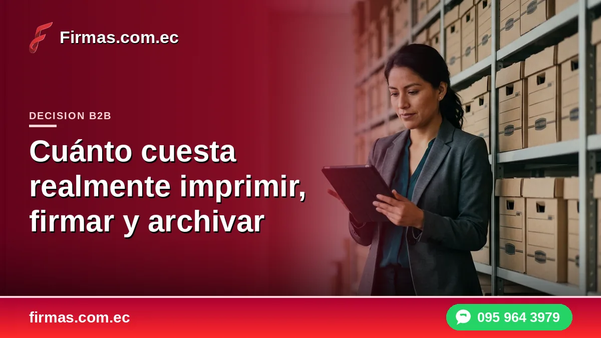 Cuánto cuesta realmente imprimir, firmar y archivar