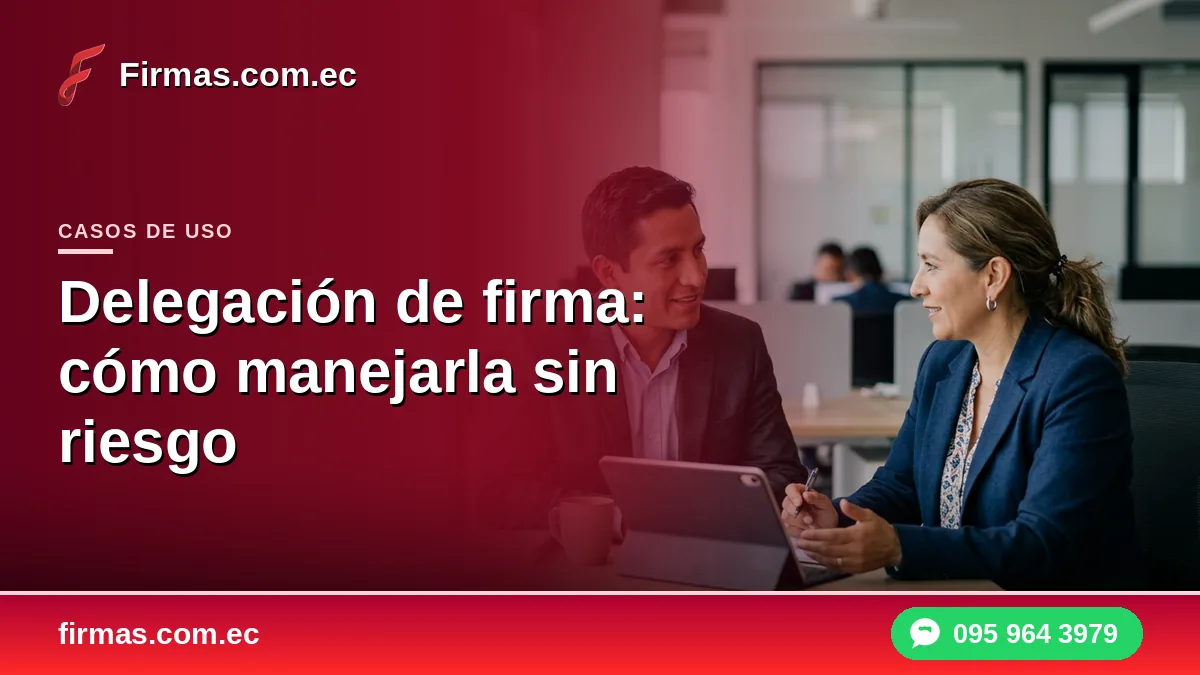 Delegación de firma: cómo manejarla sin riesgo