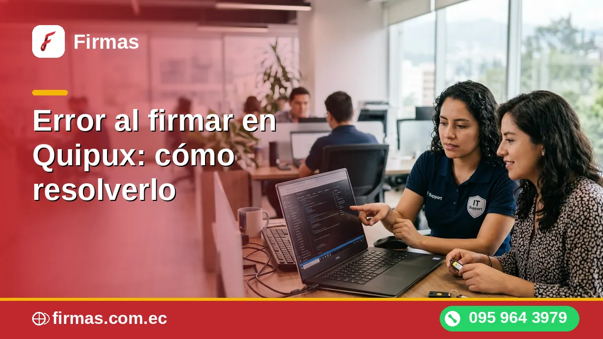 Error al firmar en Quipux: cómo resolverlo
