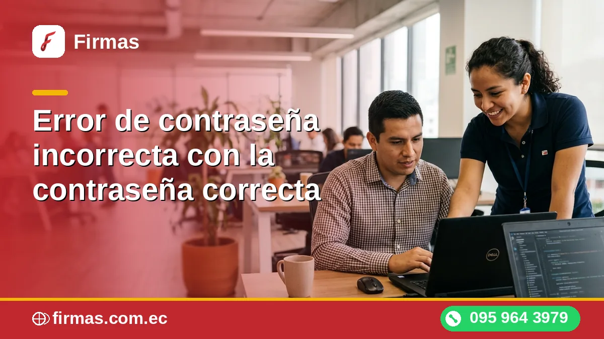Error de contraseña incorrecta con la contraseña correcta