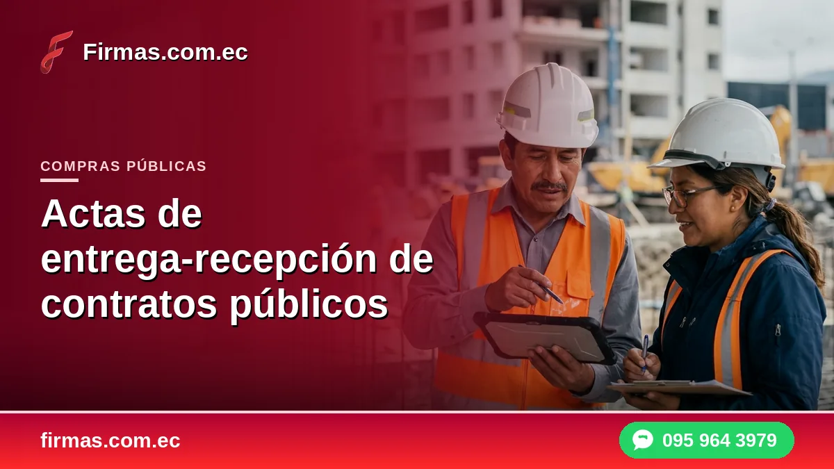 Actas de entrega-recepción de contratos públicos firmadas