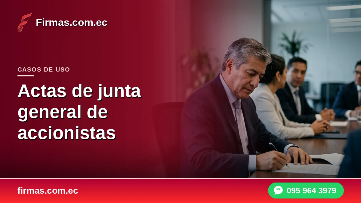Firma electrónica en actas de junta general de accionistas