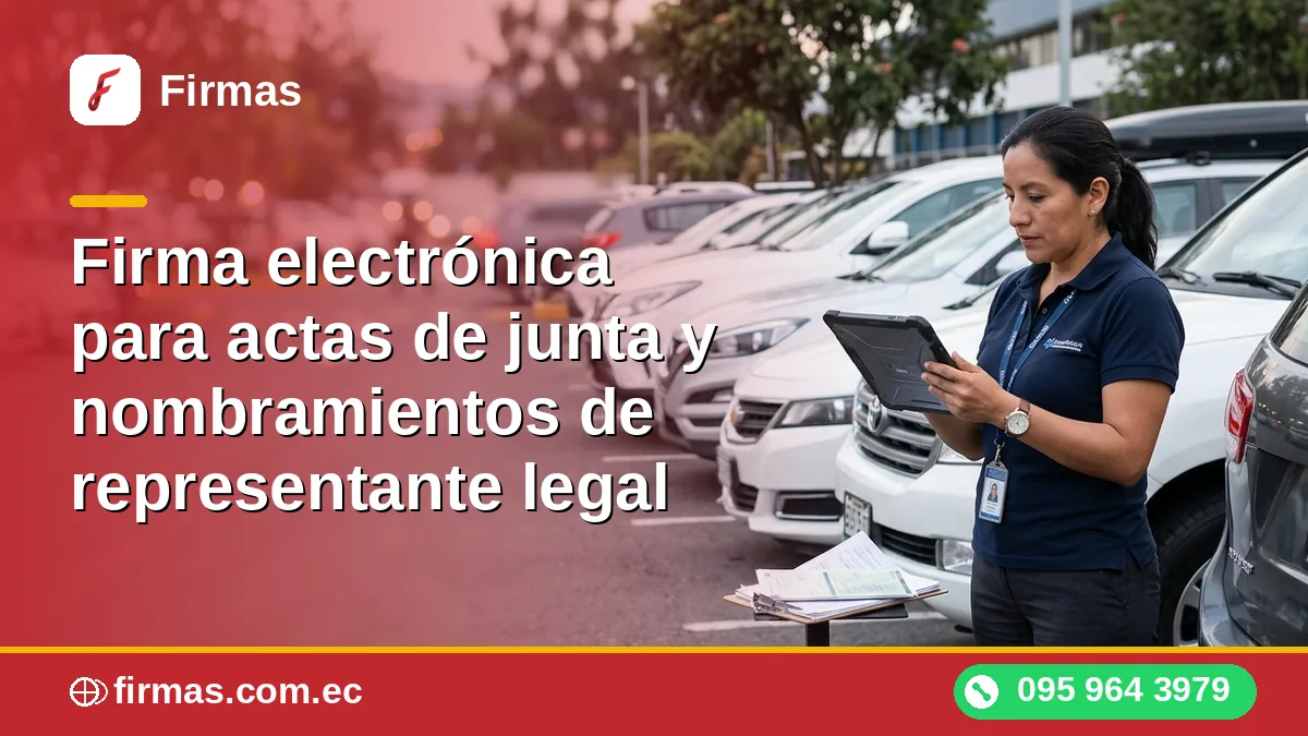 Firma electrónica para actas de junta y nombramientos de representante legal