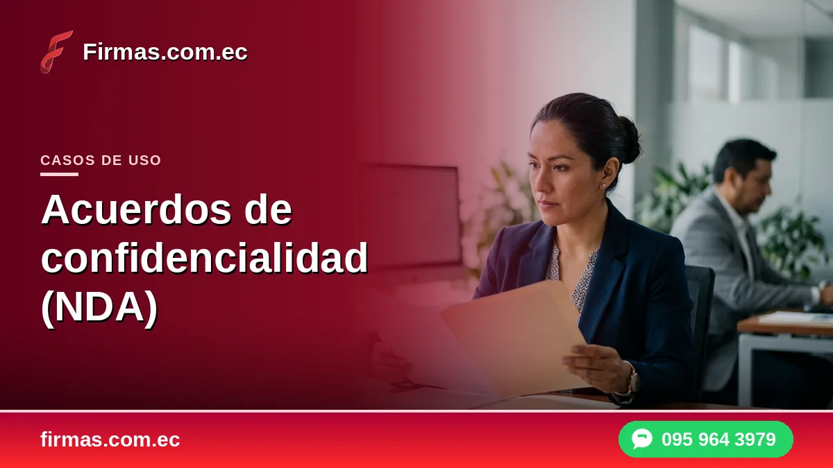 Firma electrónica para acuerdos de confidencialidad (NDA)