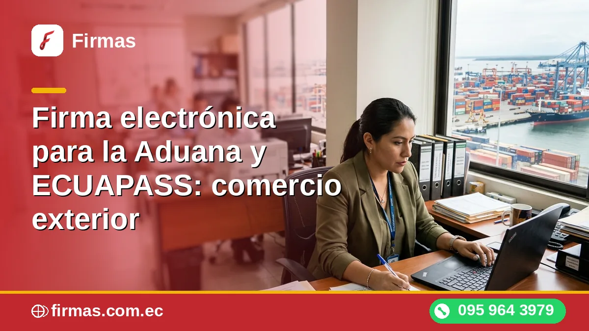 Firma electrónica para la Aduana y ECUAPASS: comercio exterior