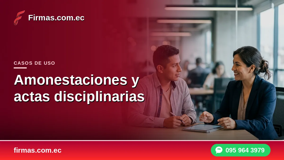 Amonestaciones y actas disciplinarias con firma electrónica