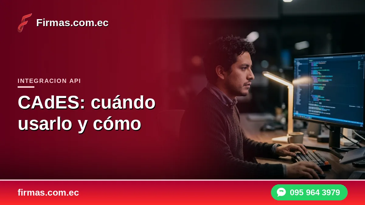 CAdES: cuándo usarlo y cómo
