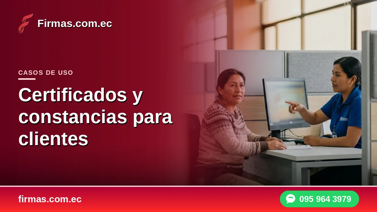 Firma electrónica en certificados y constancias para clientes