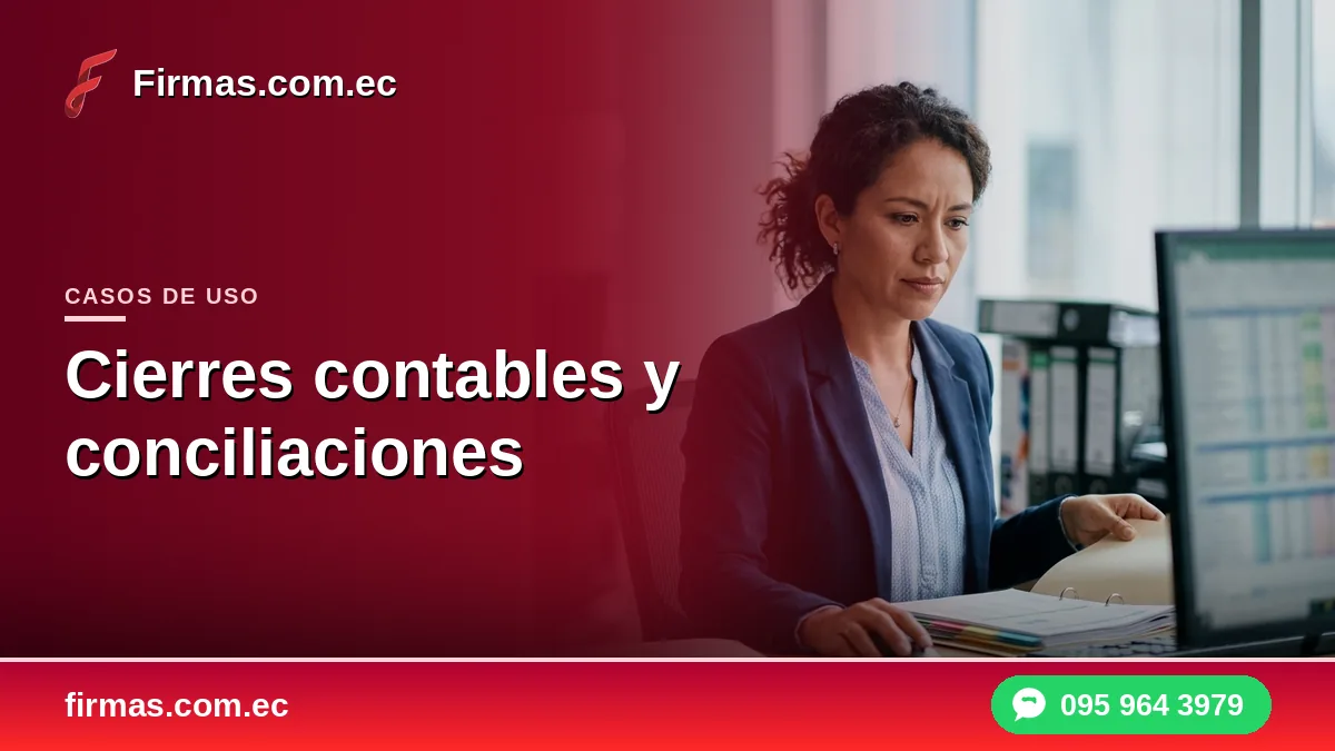 Firma electrónica en cierres contables y conciliaciones