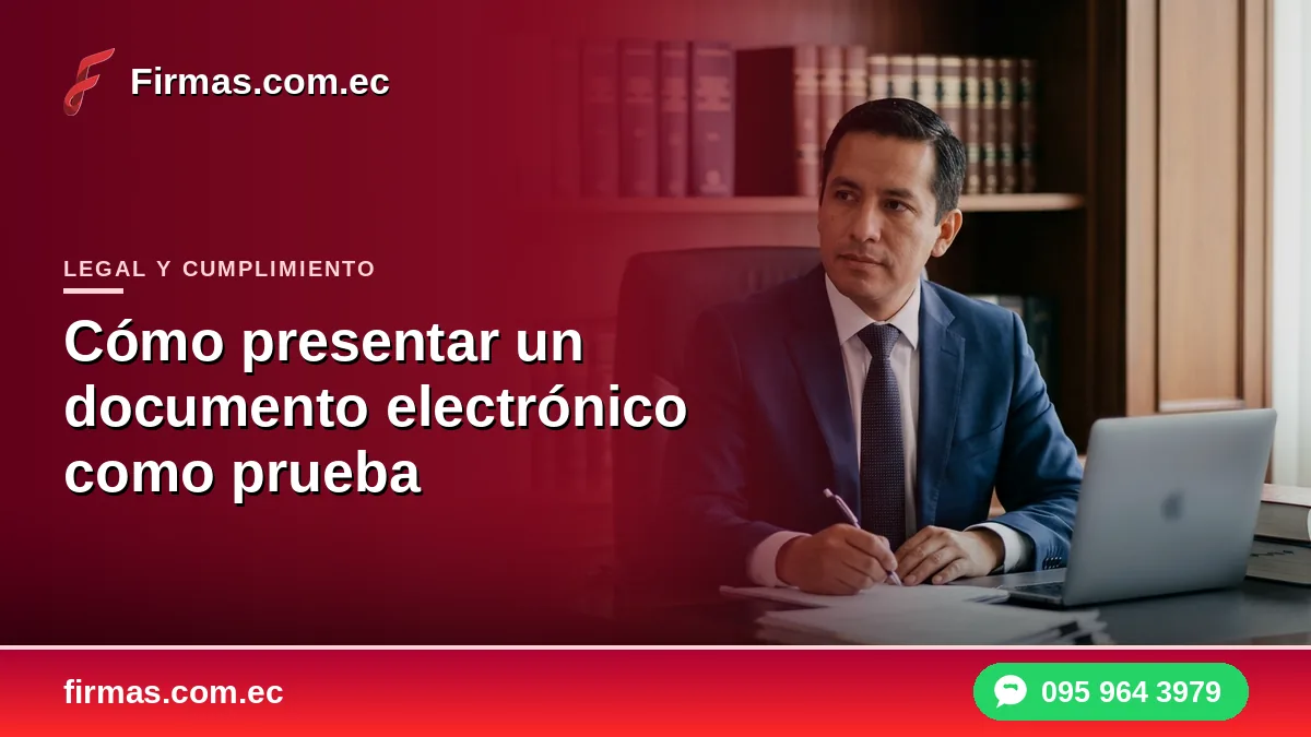 Cómo presentar un documento electrónico como prueba