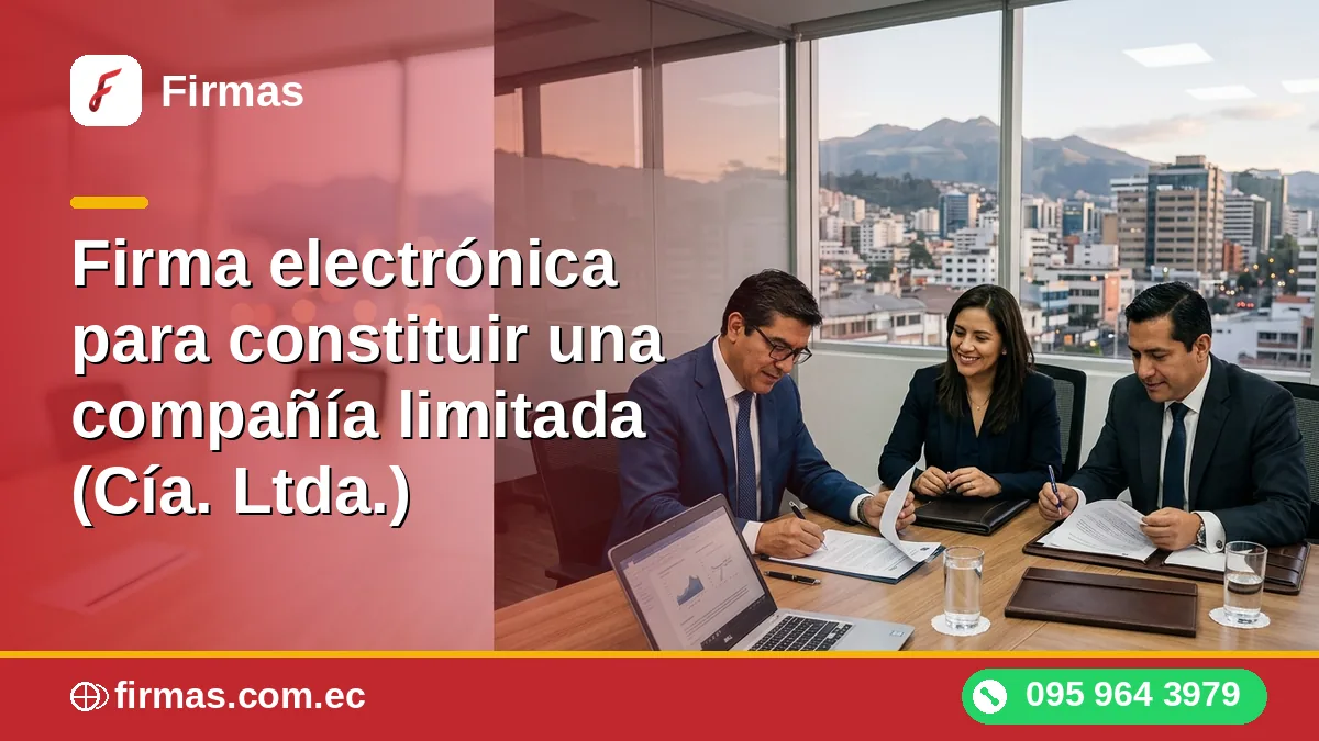 Firma electrónica para constituir una compañía limitada (Cía. Ltda.)