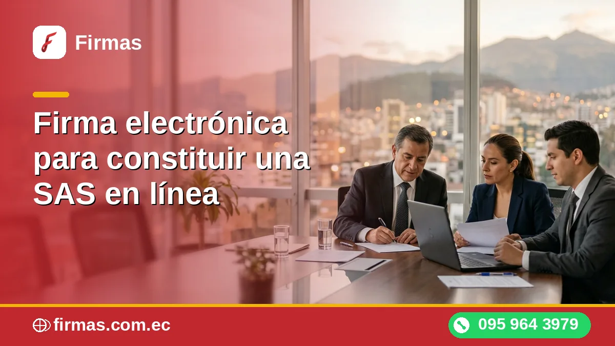 Firma electrónica para constituir una SAS en línea