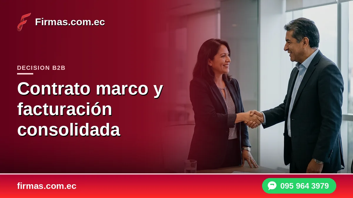 Contrato marco de firma electrónica y facturación consolidada