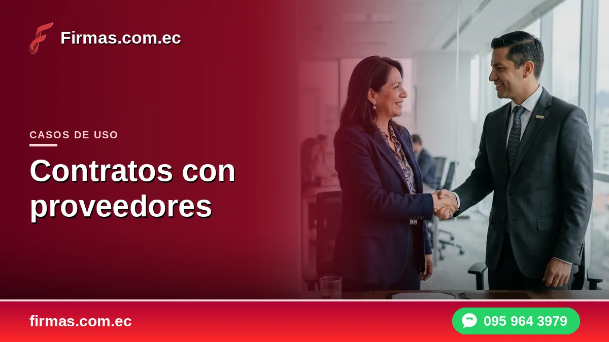 Firma electrónica para contratos con proveedores