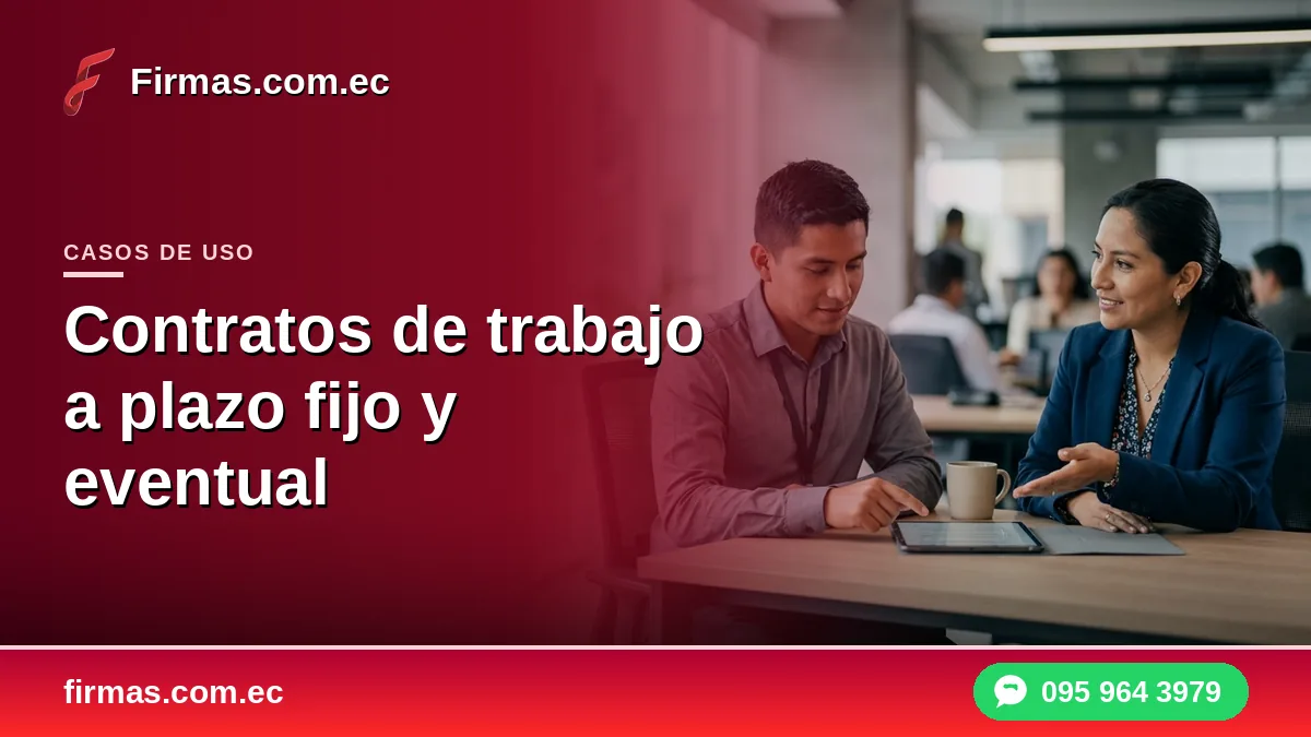 Contratos de trabajo a plazo fijo y eventual con firma electrónica
