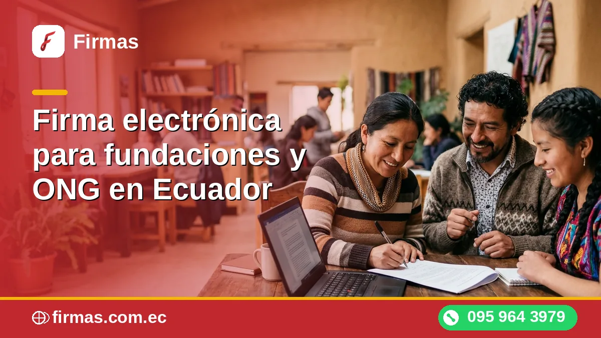 Firma electrónica para fundaciones y ONG en Ecuador