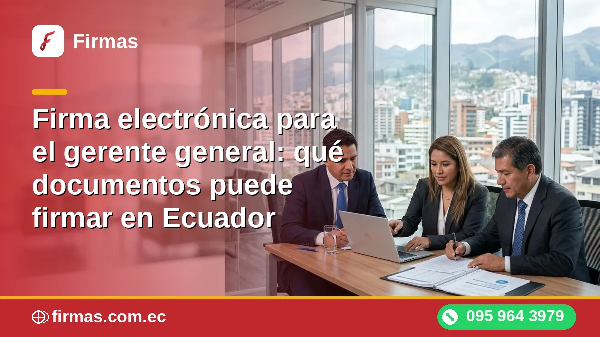 Firma electrónica para el gerente general: qué documentos puede firmar en Ecuador