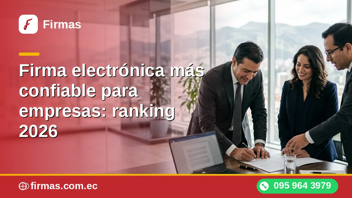Firma electrónica más confiable para empresas: ranking 2026