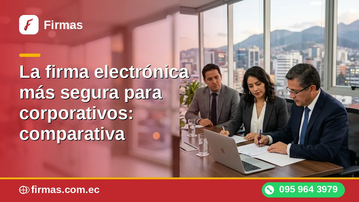La firma electrónica más segura para corporativos: comparativa