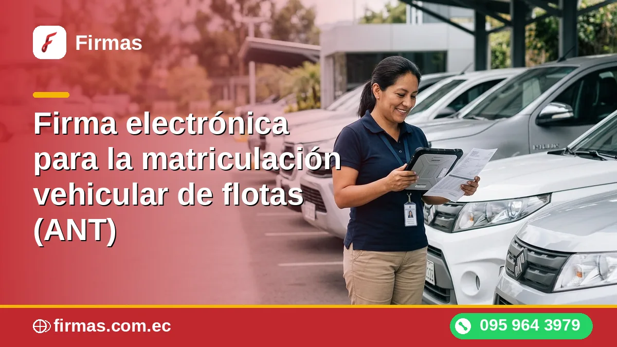 Firma electrónica para la matriculación vehicular de flotas (ANT)