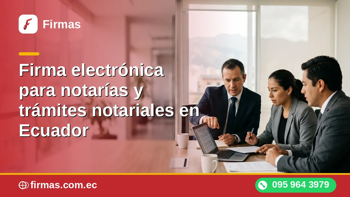 Firma electrónica para notarías y trámites notariales en Ecuador