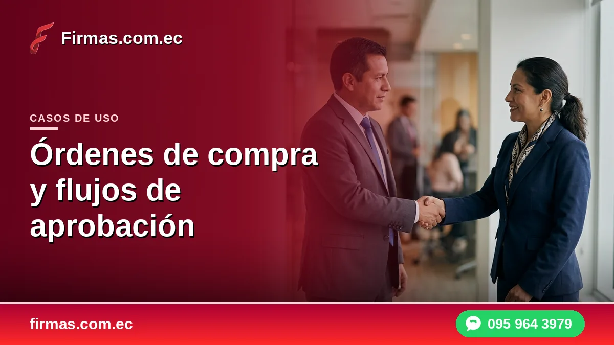 Órdenes de compra y flujos de aprobación con firma electrónica