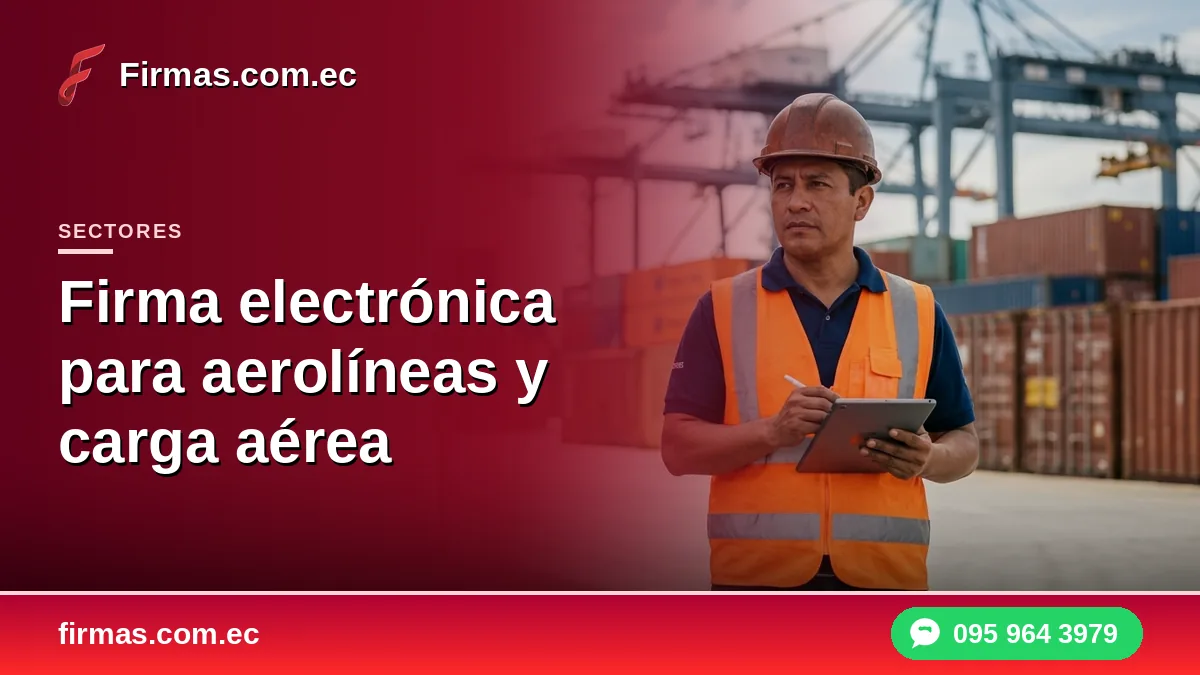 Firma electrónica para aerolíneas y carga aérea