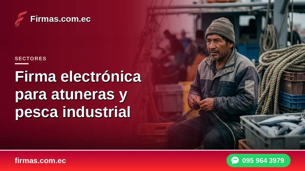 Firma electrónica para atuneras y pesca industrial