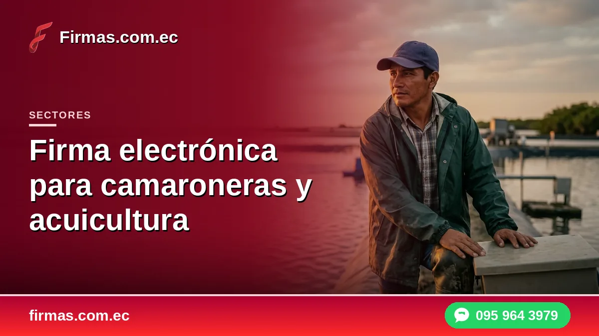 Firma electrónica para camaroneras y acuicultura