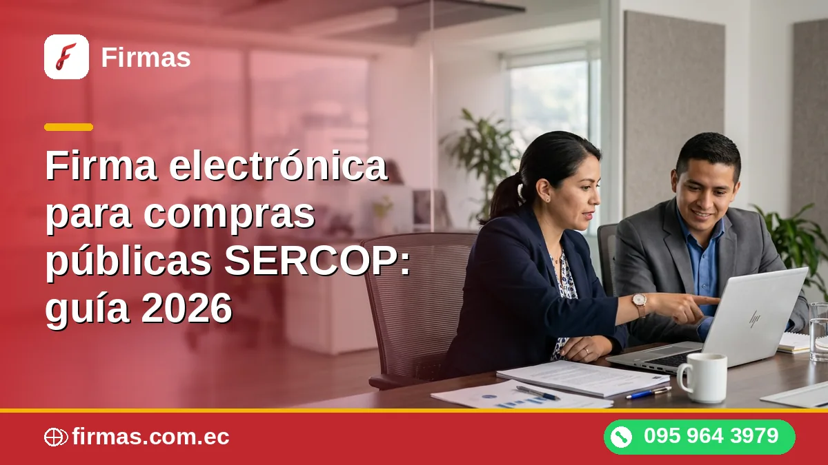 Firma electrónica para compras públicas SERCOP: guía 2026