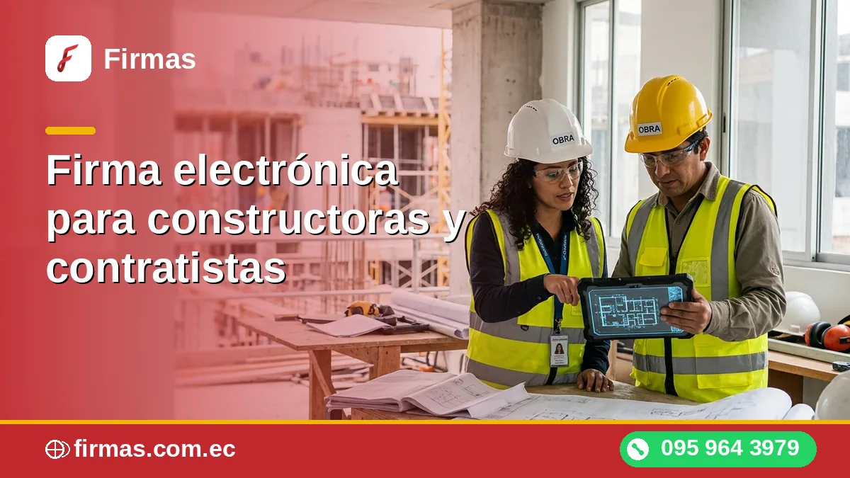 Firma electrónica para constructoras y contratistas