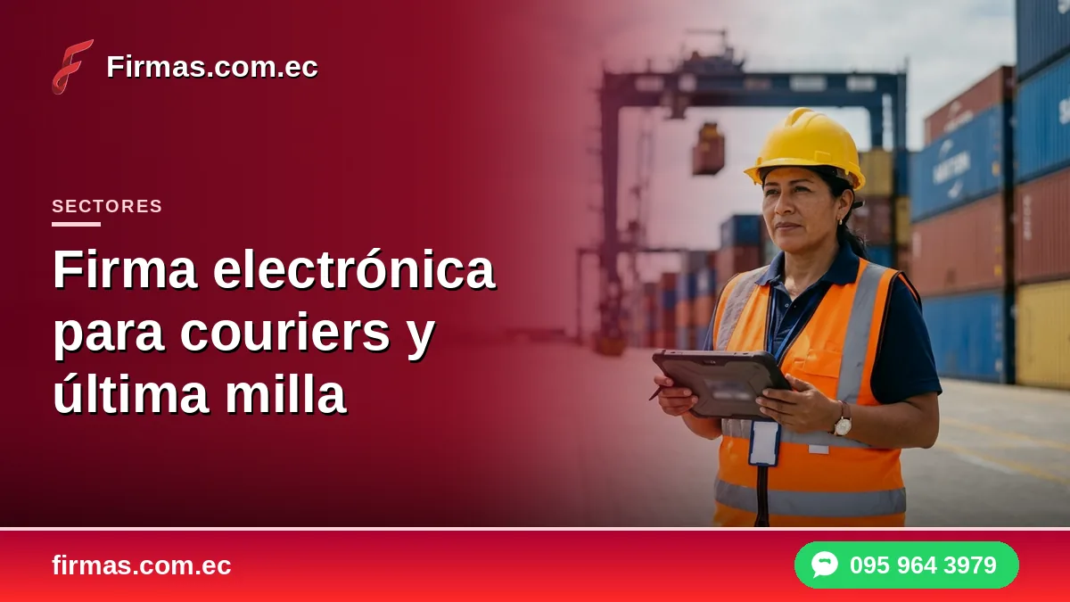 Firma electrónica para couriers y última milla