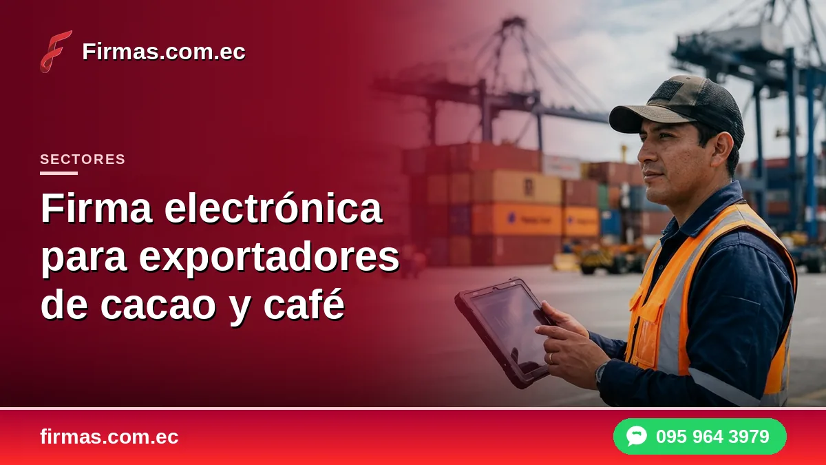 Firma electrónica para exportadores de cacao y café