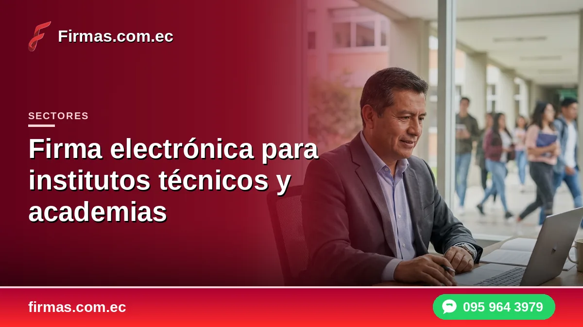 Firma electrónica para institutos técnicos y academias