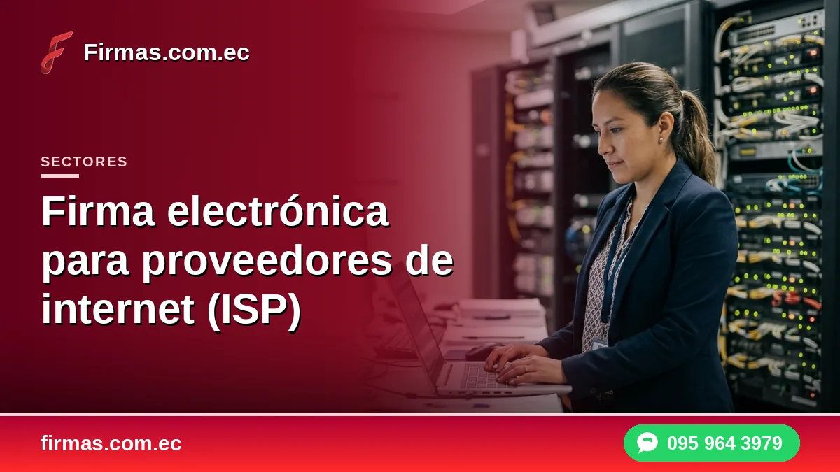 Firma electrónica para proveedores de internet (ISP)
