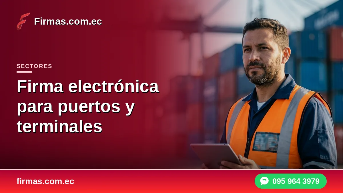 Firma electrónica para puertos y terminales