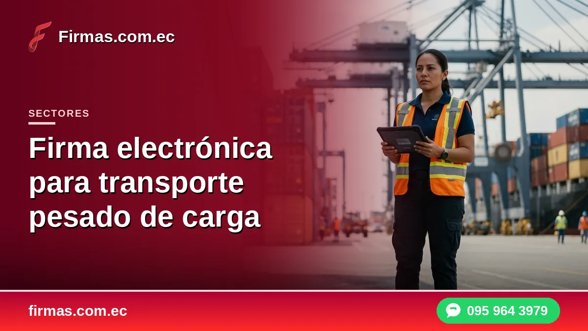 Firma electrónica para transporte pesado de carga