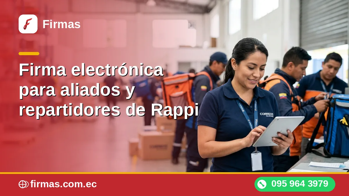 Firma electrónica para aliados y repartidores de Rappi