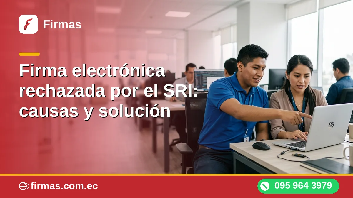 Firma electrónica rechazada por el SRI: causas y solución