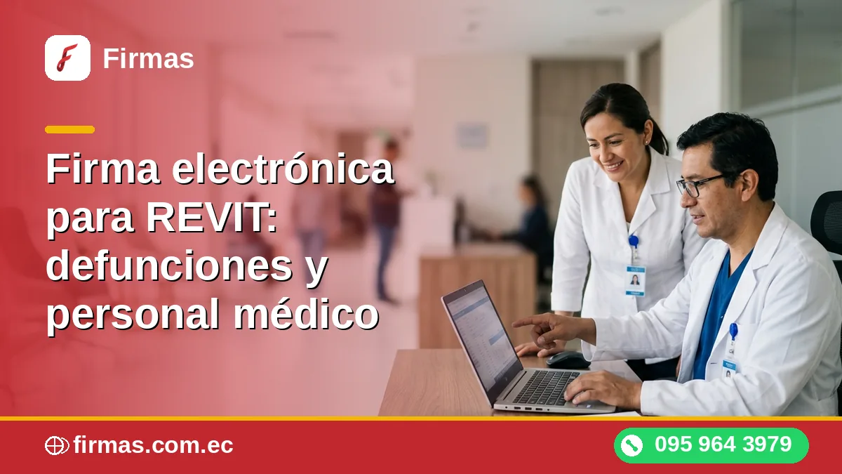 Firma electrónica para REVIT: defunciones y personal médico
