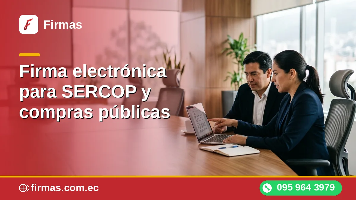 Firma electrónica para SERCOP y compras públicas