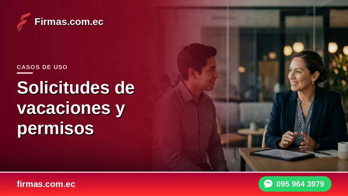 Solicitudes de vacaciones y permisos con firma electrónica